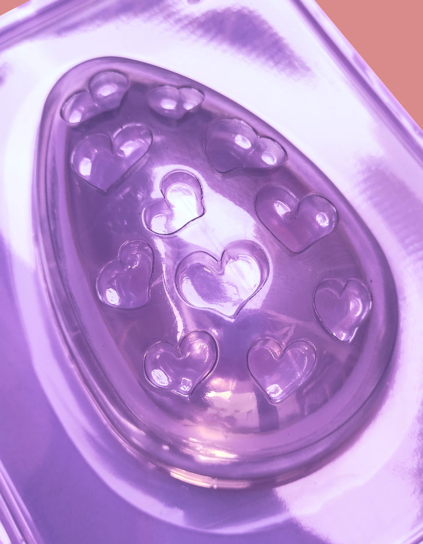 MOLDE HUEVO TEXTURA CORAZON 350G