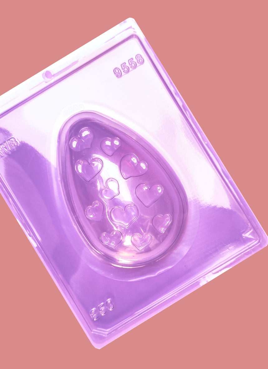 MOLDE HUEVO TEXTURA CORAZON 350G